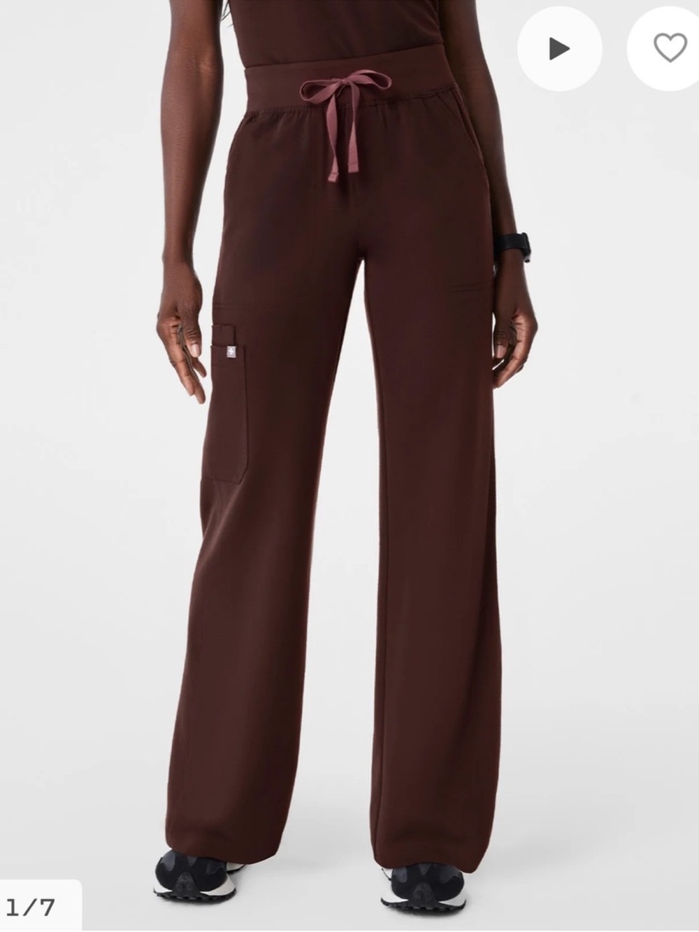 Figs Isabel High Rise Wide-Leg in Espresso
